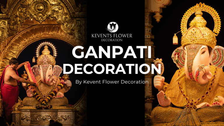 Special Ganpati Decoration in Mumbai by Kevent Flower Decoration